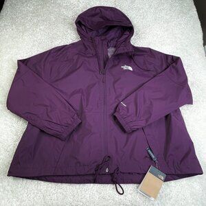 The North Face Antora Rain Hoodie Jacket Purple 2x NEW